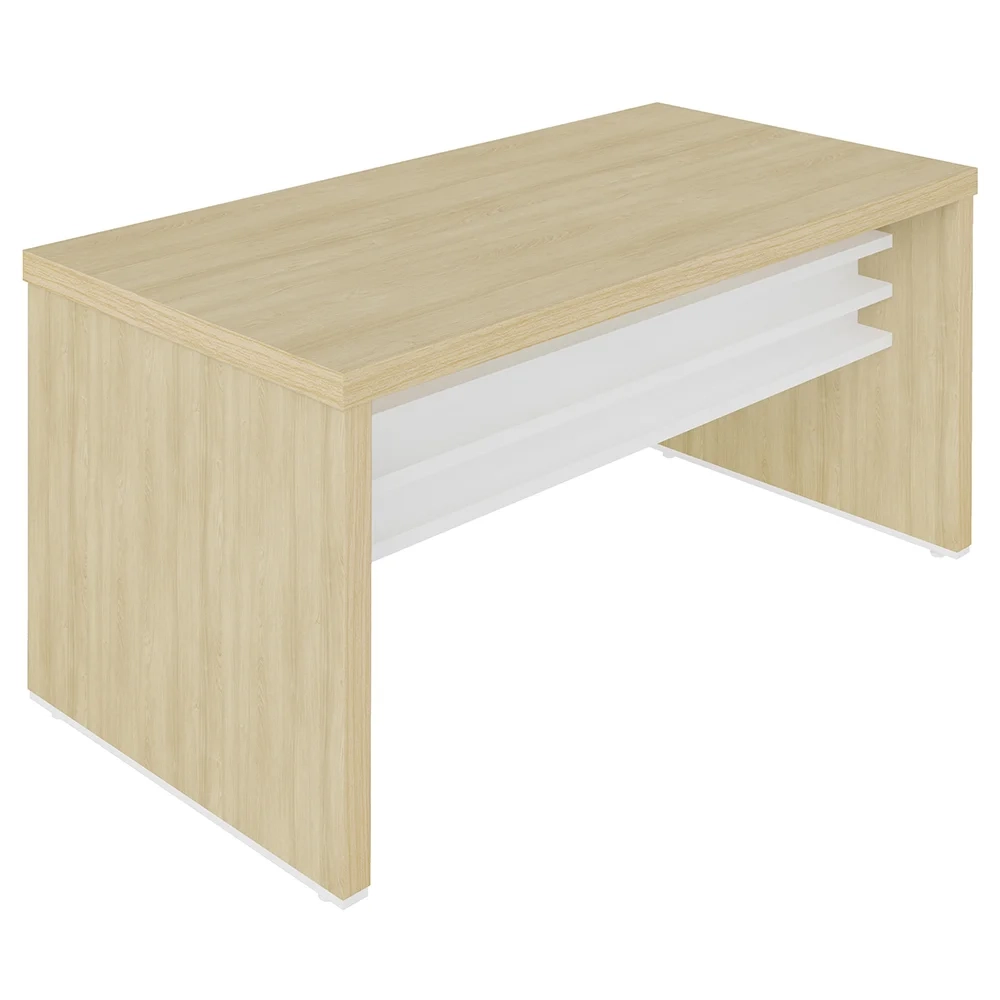 Mesa para Escritório 158cm Tamburato Corp A06 Carvalho/Branco - Mpozenato