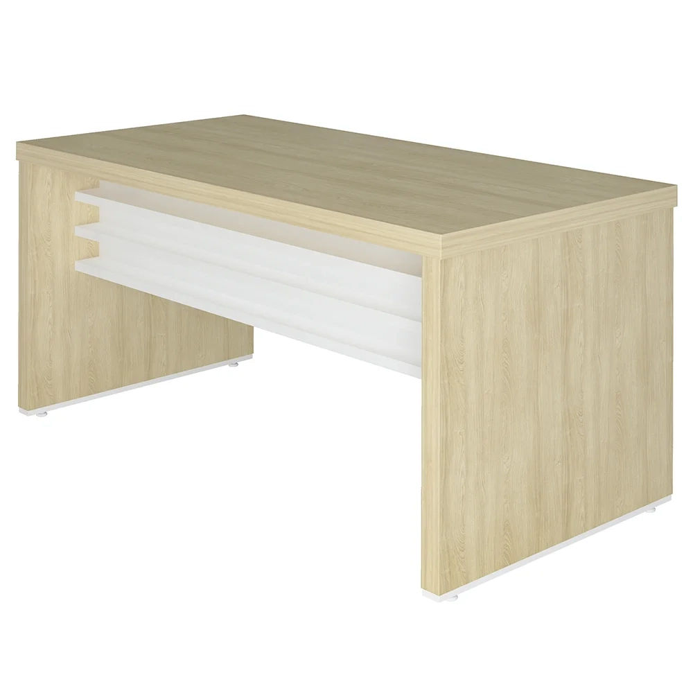 Mesa para Escritório 158cm Tamburato Corp A06 Carvalho/Branco - Mpozenato
