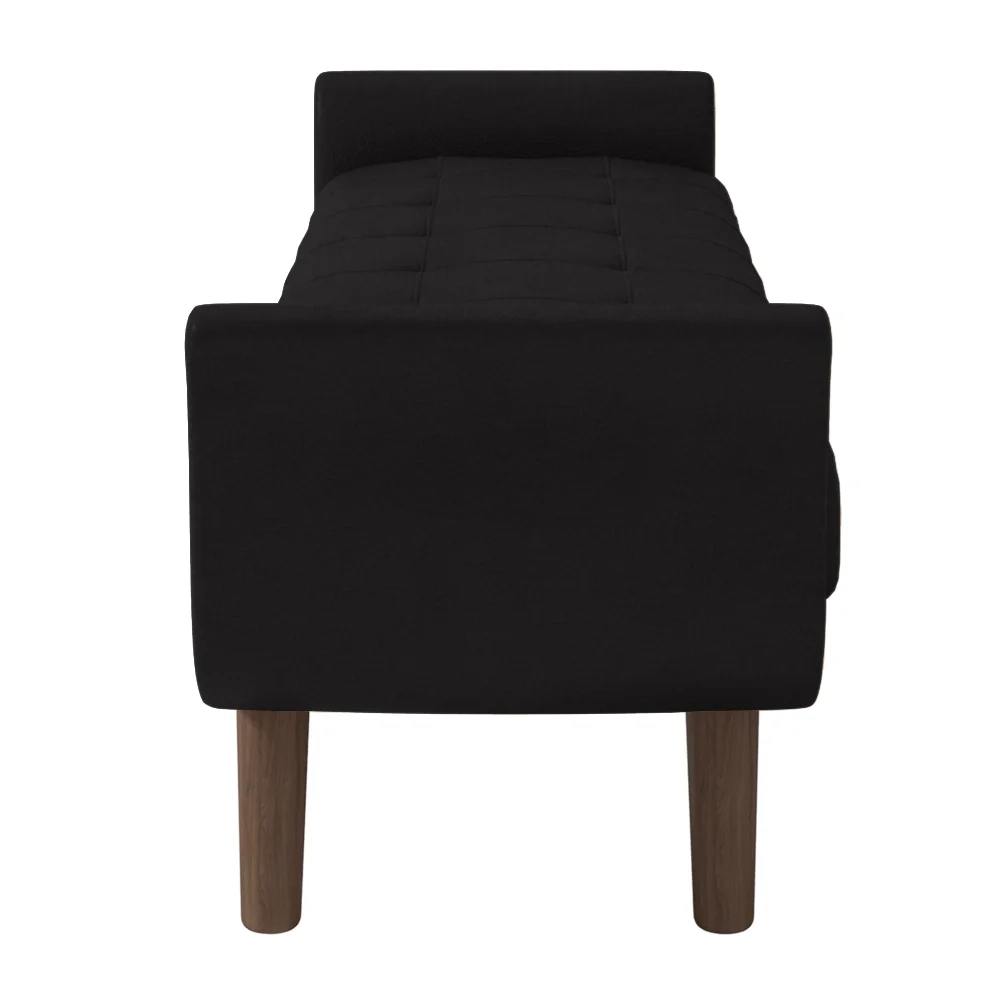 Cabeceira Cama Box Casal 140cm Pisa e Recamier Neville Z37 Sintético Preto - Mpozenato