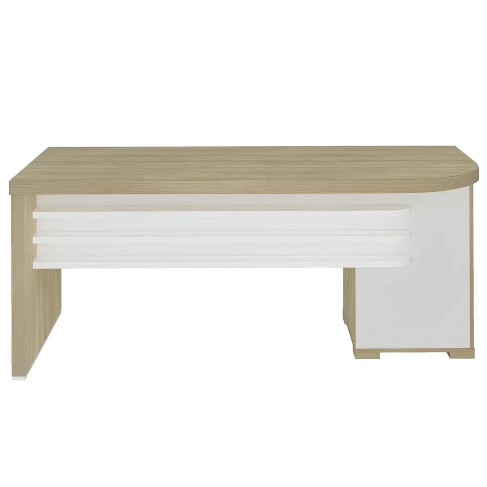 Mesa para Escritório com Gavetas Lado Esquerdo Corp A06 Carvalho/Branco - Mpozenato