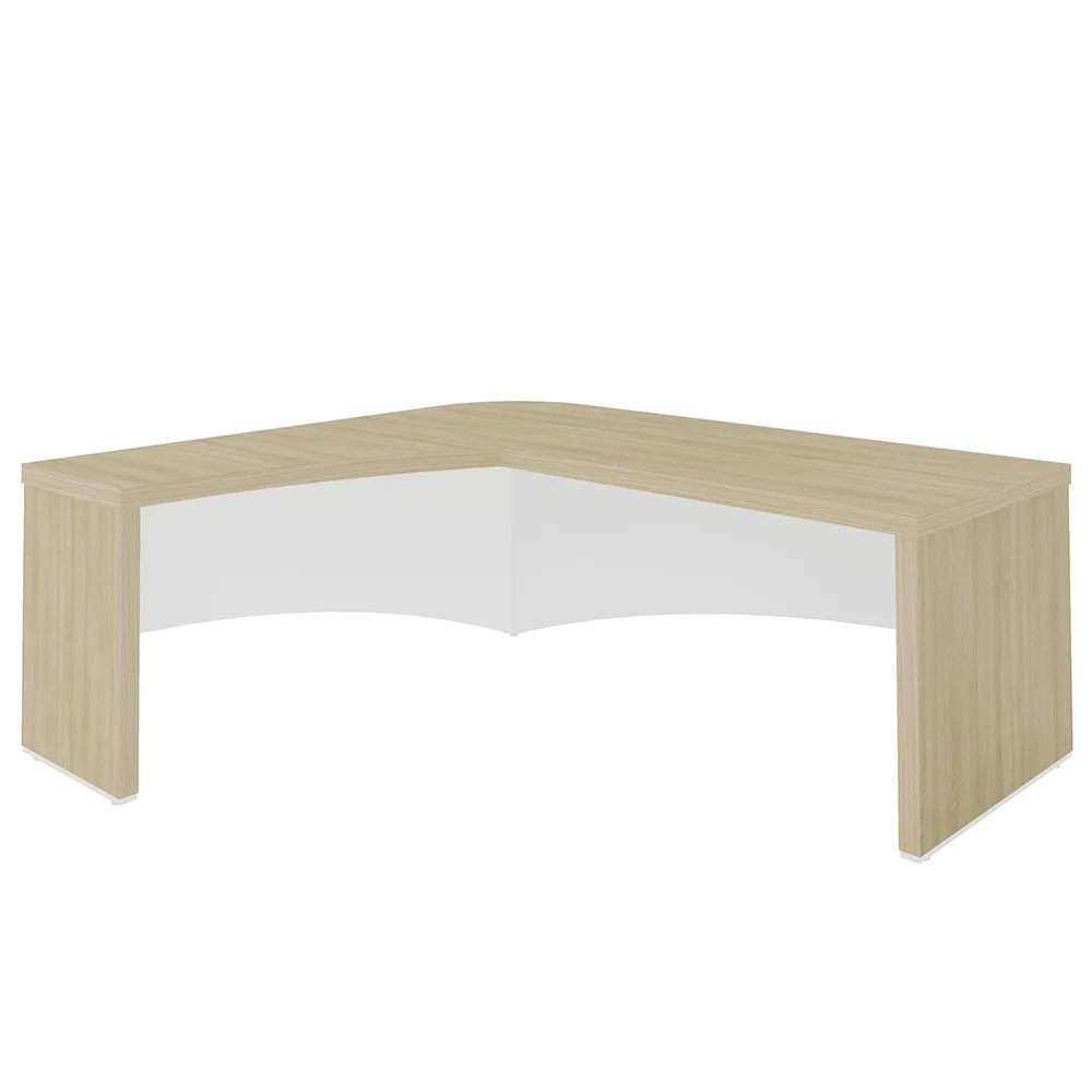 Mesa Diretor em L Lado Esquerdo 200x180cm Corp A06 Carvalho/Branco - Mpozenato