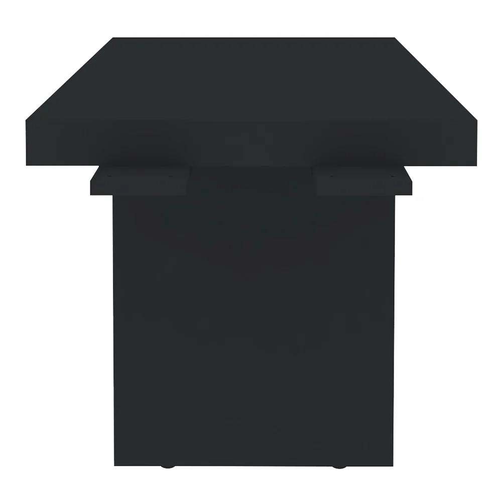 Mesa para Escritório 4 Gavetas Lado Direito e Mesa Auxiliar Corp A06 Charuto/Preto - Mpozenato