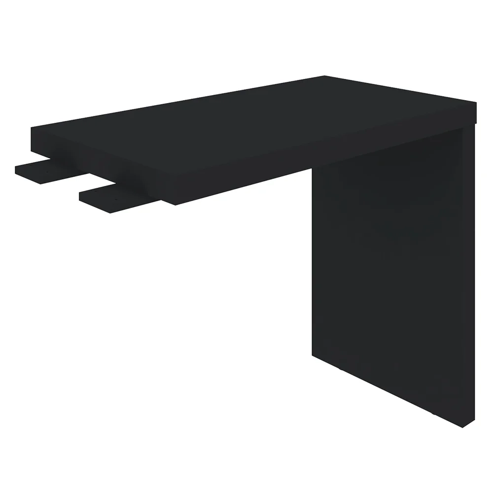Mesa para Escritório 4 Gavetas Lado Direito e Mesa Auxiliar Corp A06 Charuto/Preto - Mpozenato