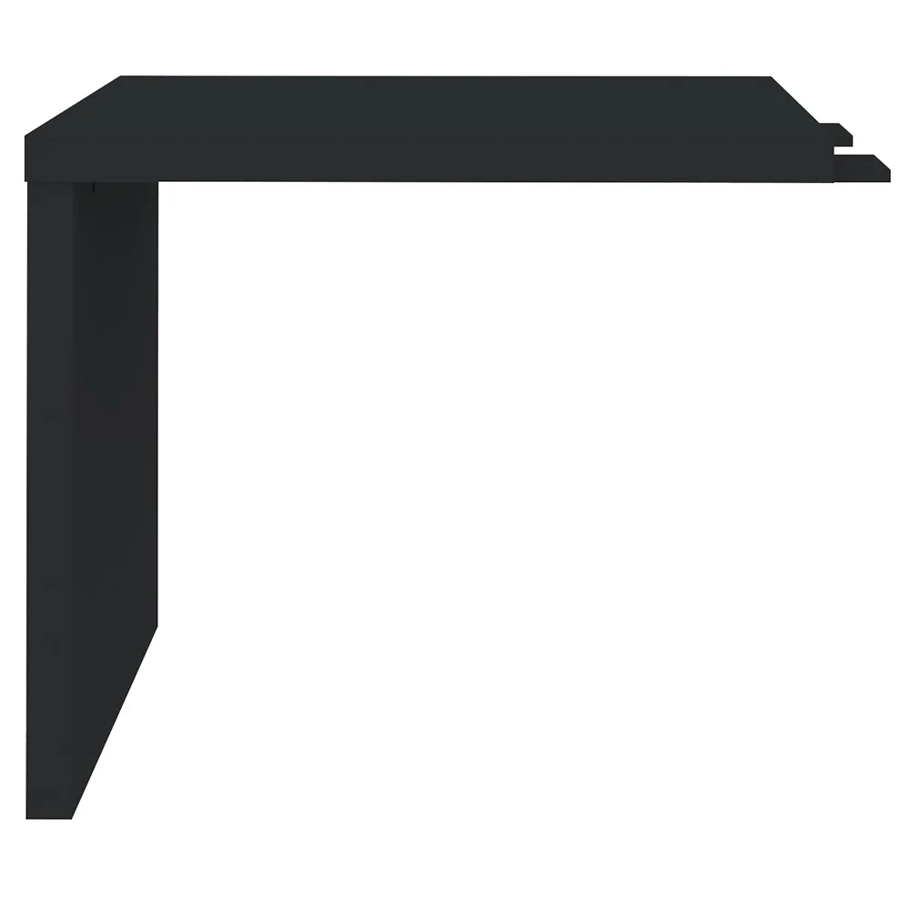 Mesa para Escritório 4 Gavetas Lado Direito e Mesa Auxiliar Corp A06 Charuto/Preto - Mpozenato