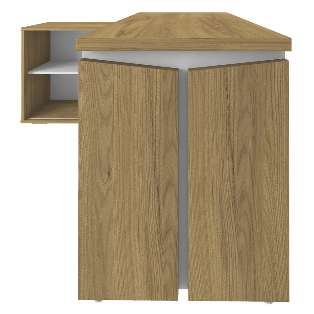 Conjunto Escritório Home Office 4 Peças Sharp A06 Olmo/Branco - Mpozenato