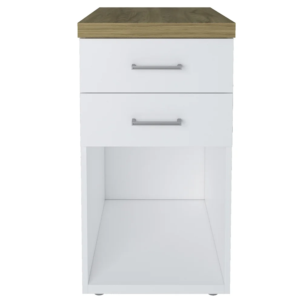 Conjunto Escritório Home Office 4 Peças Sharp A06 Olmo/Branco - Mpozenato