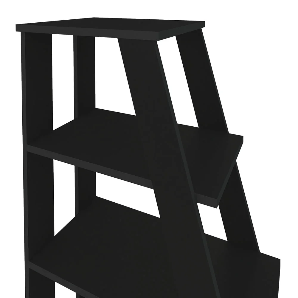 Mesa Escrivaninha em L Eron e Estante Livreiro Stela A06 Preto - Mpozenato 