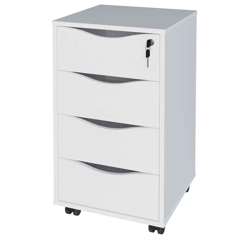 Conjunto Escritório Home Office 4 Peças Mity A06 Branco - Mpozenato