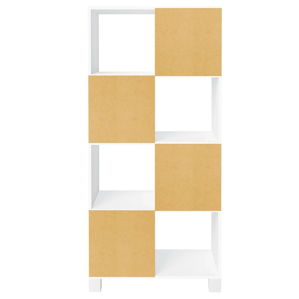 Conjunto Escritório Home Office 4 Peças Mity A06 Branco/Carvalho - Mpozenato