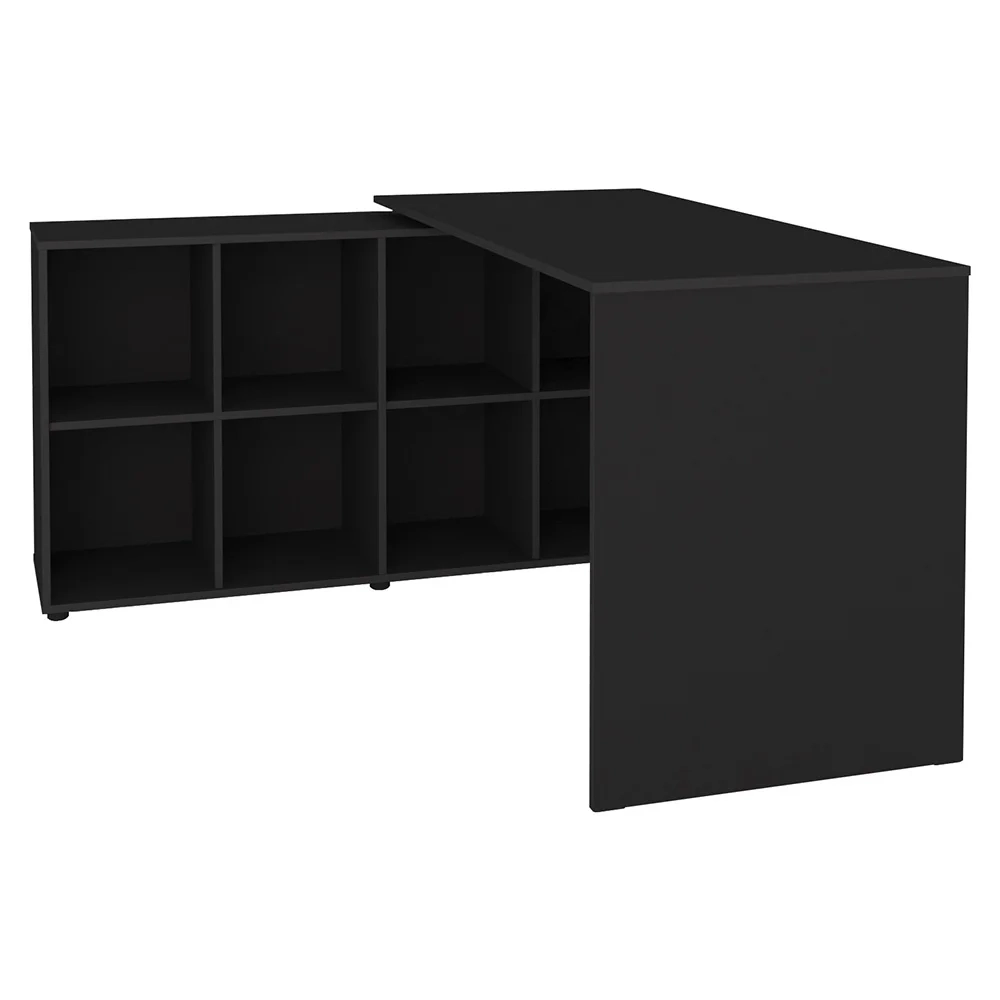 Conjunto Escritório Home Office 4 Peças Side A06 Preto - Mpozenato