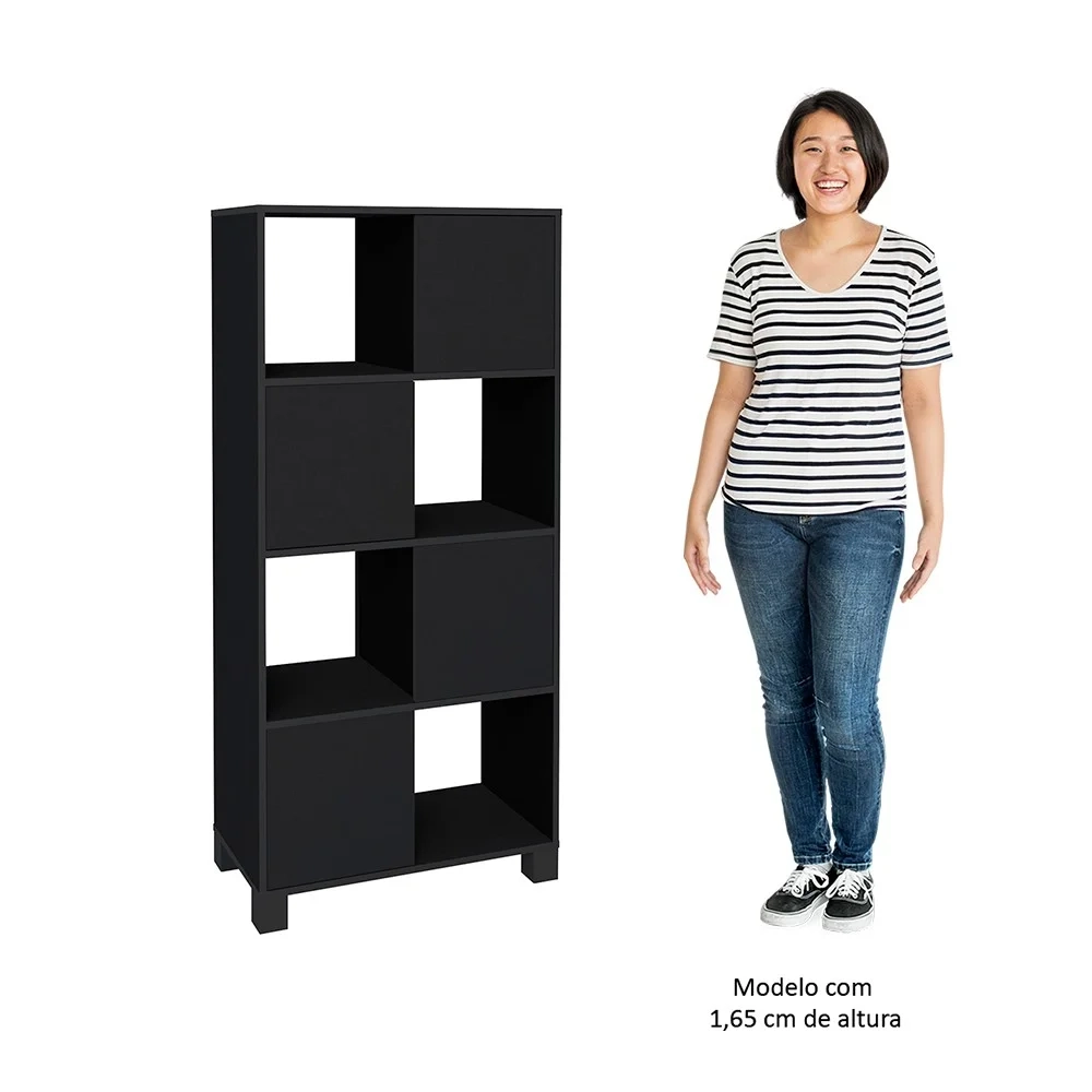 Conjunto Escritório Home Office 4 Peças Side A06 Preto - Mpozenato