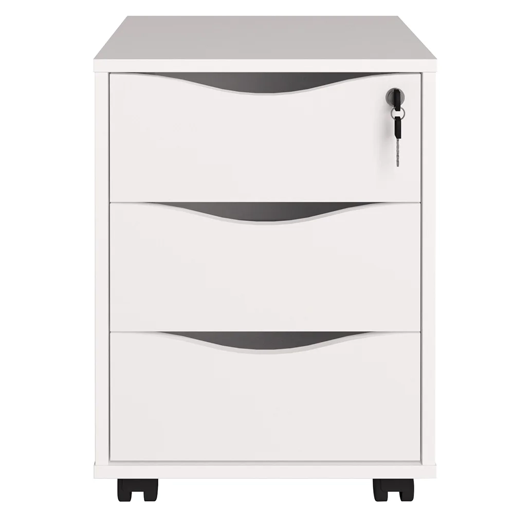 Conjunto Escritório Home Office 4 Peças Side A06 Branco/Carvalho - Mpozenato