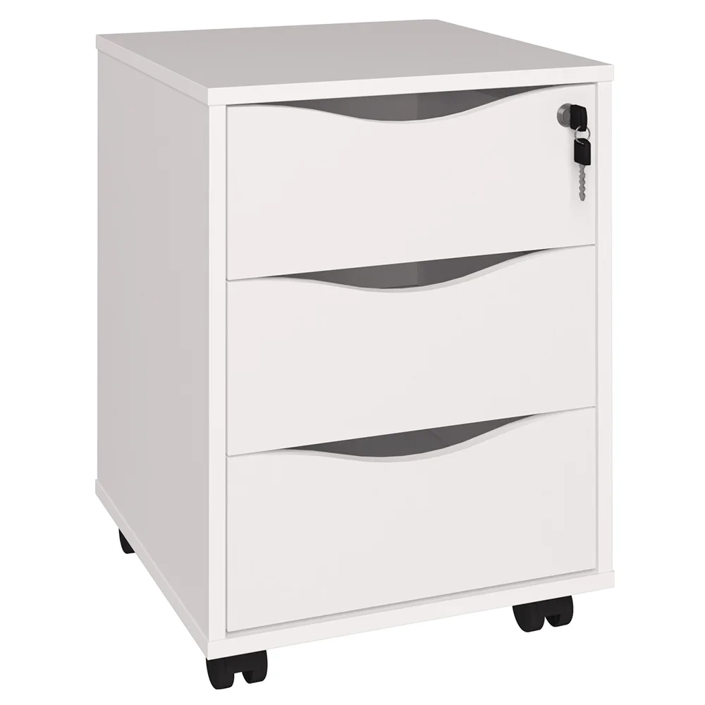 Conjunto Escritório Home Office 4 Peças Side A06 Branco/Carvalho - Mpozenato