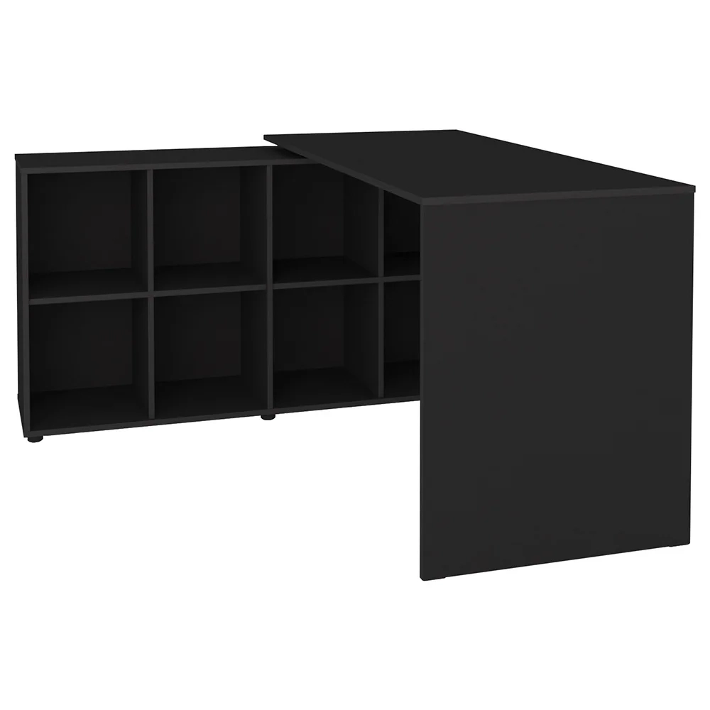Conjunto Escritório Home Office 4 Peças Nil A06 Preto - Mpozenato