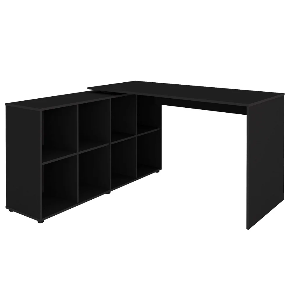 Conjunto Escritório Home Office 4 Peças Nil A06 Preto - Mpozenato