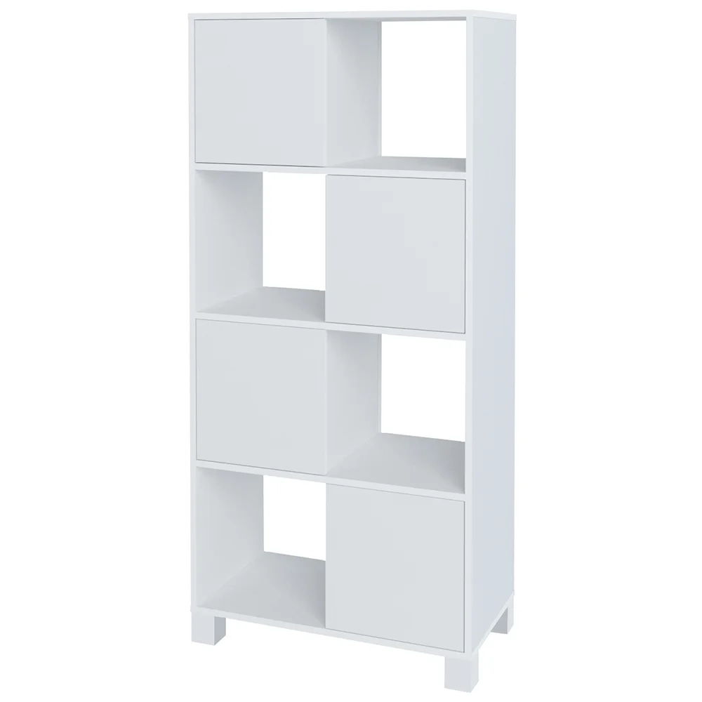 Conjunto Escritório Home Office 4 Peças Look A06 Branco/Ipê - Mpozenato