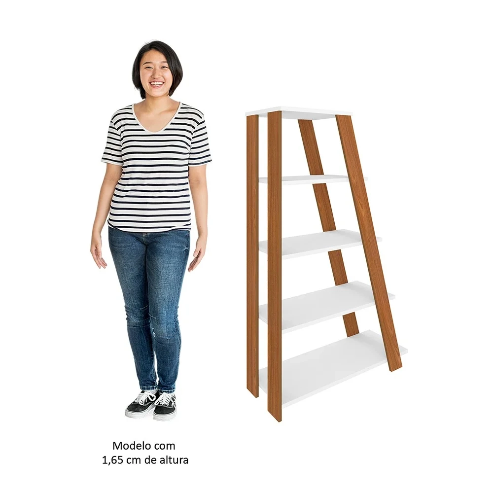 Conjunto Escritório Home Office 3 Peças Veneti A06 Branco - Mpozenato