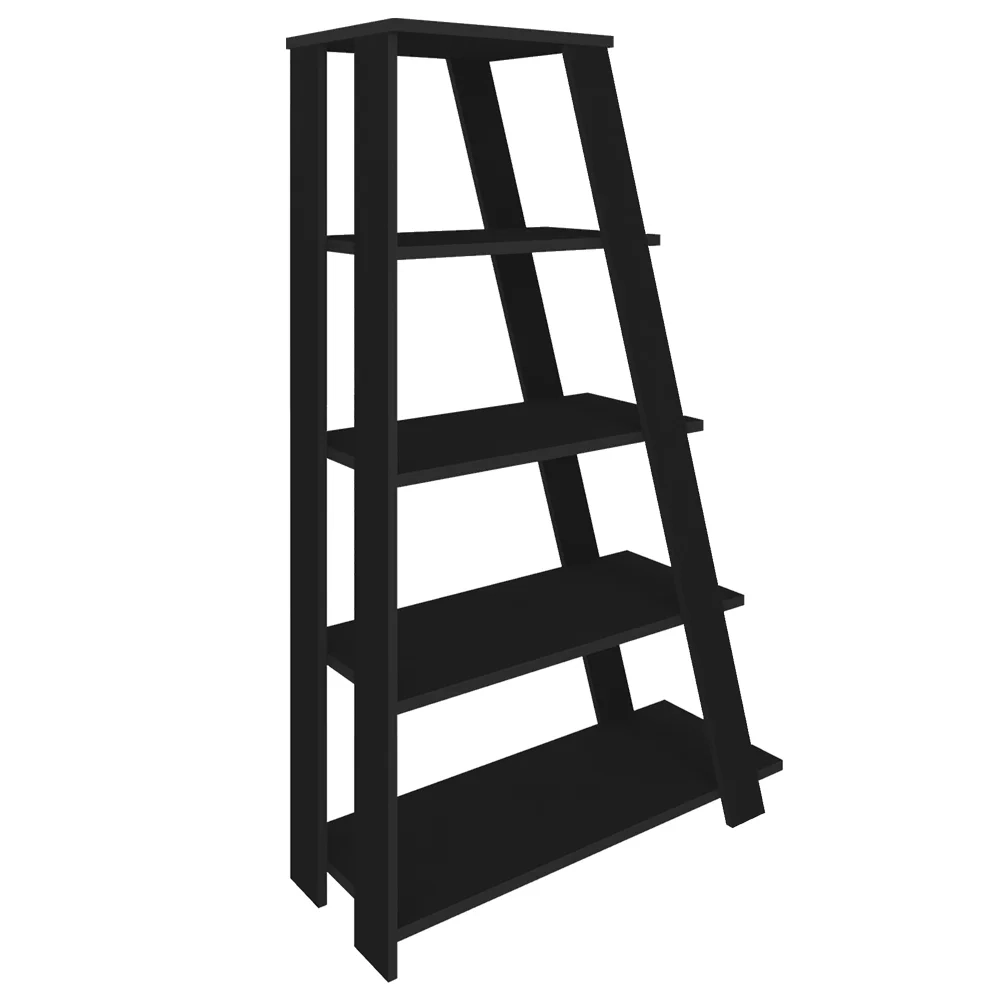 Conjunto Escritório Home Office 3 Peças Stela A06 Nogal/Preto - Mpozenato