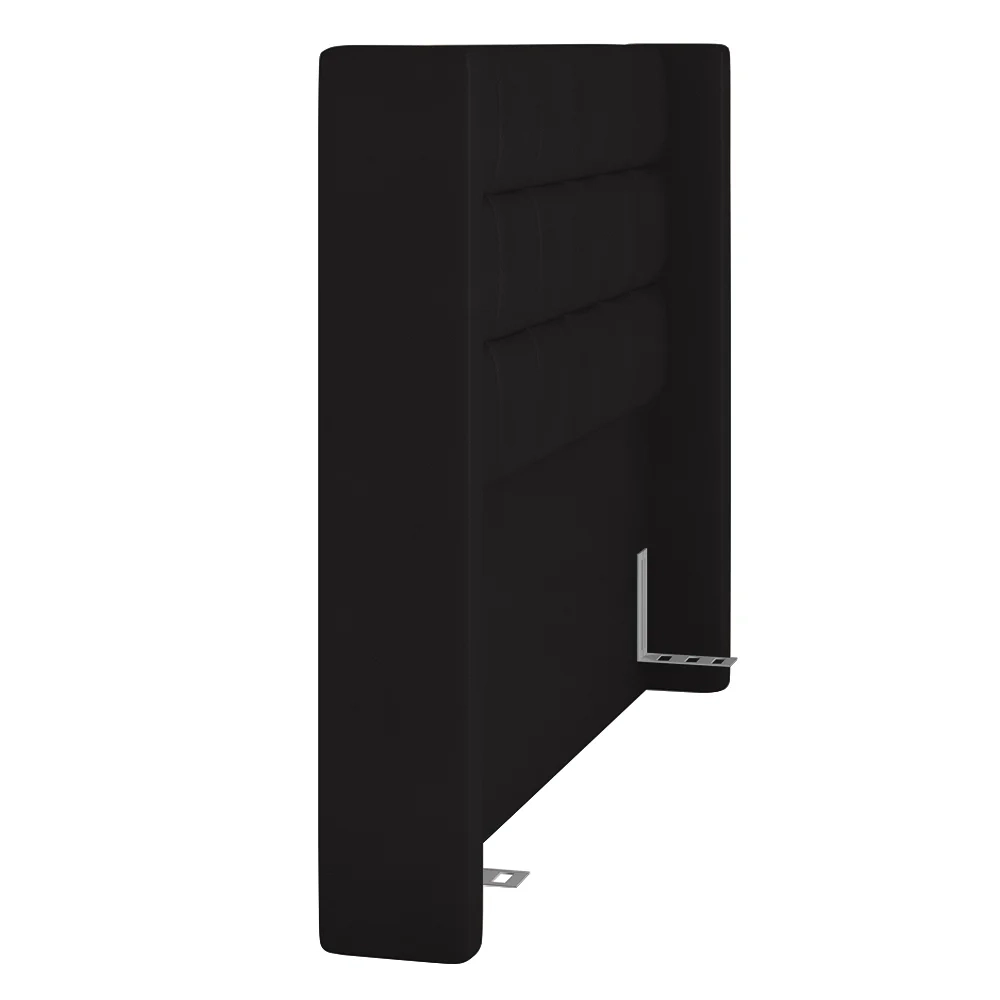Cabeceira Cama Box Queen 160cm Pisa e Recamier Neville Z37 Sintético Preto - Mpozenato