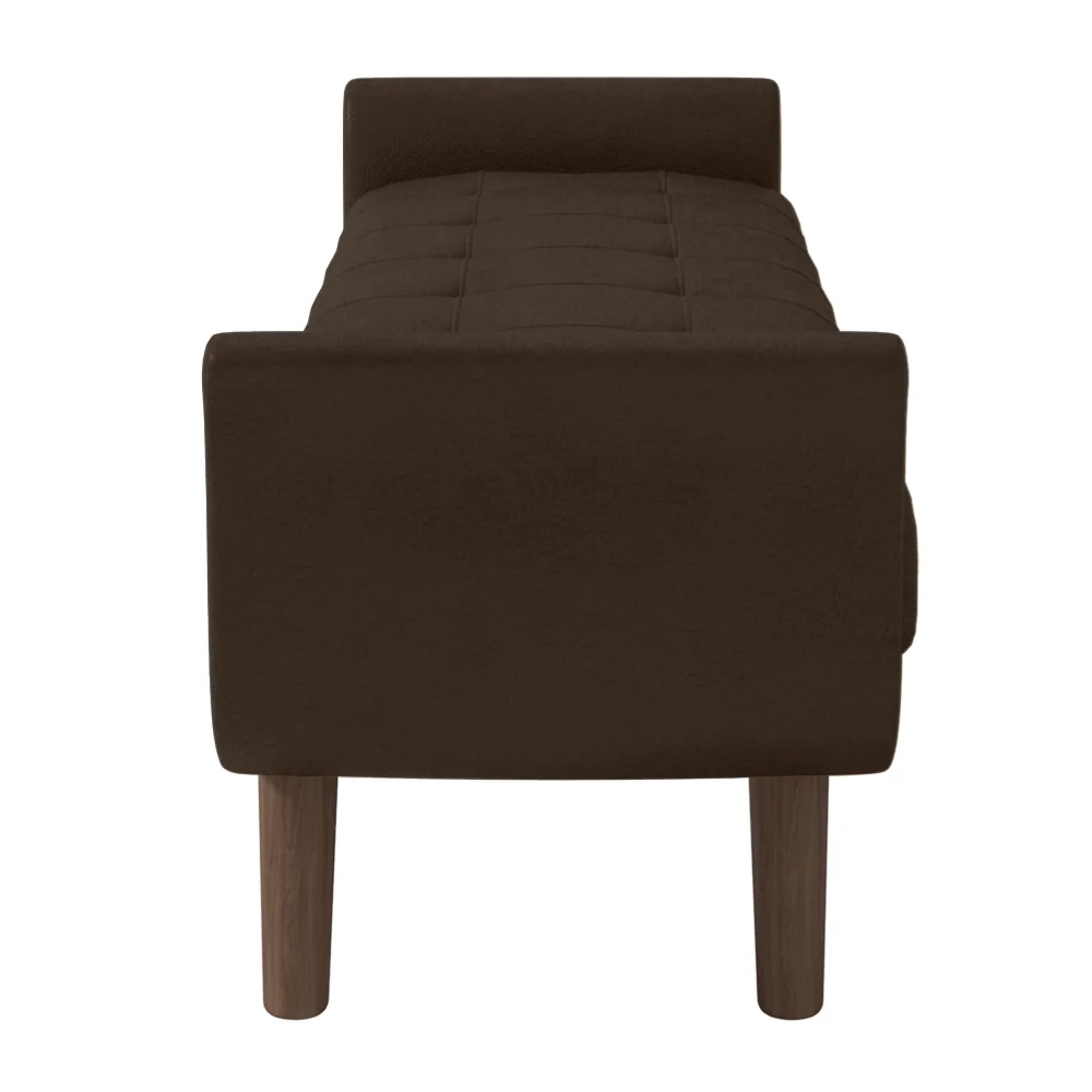 Cabeceira Cama Box King 195cm Pisa e Recamier Neville Z37 Sintético Marrom - Mpozenato