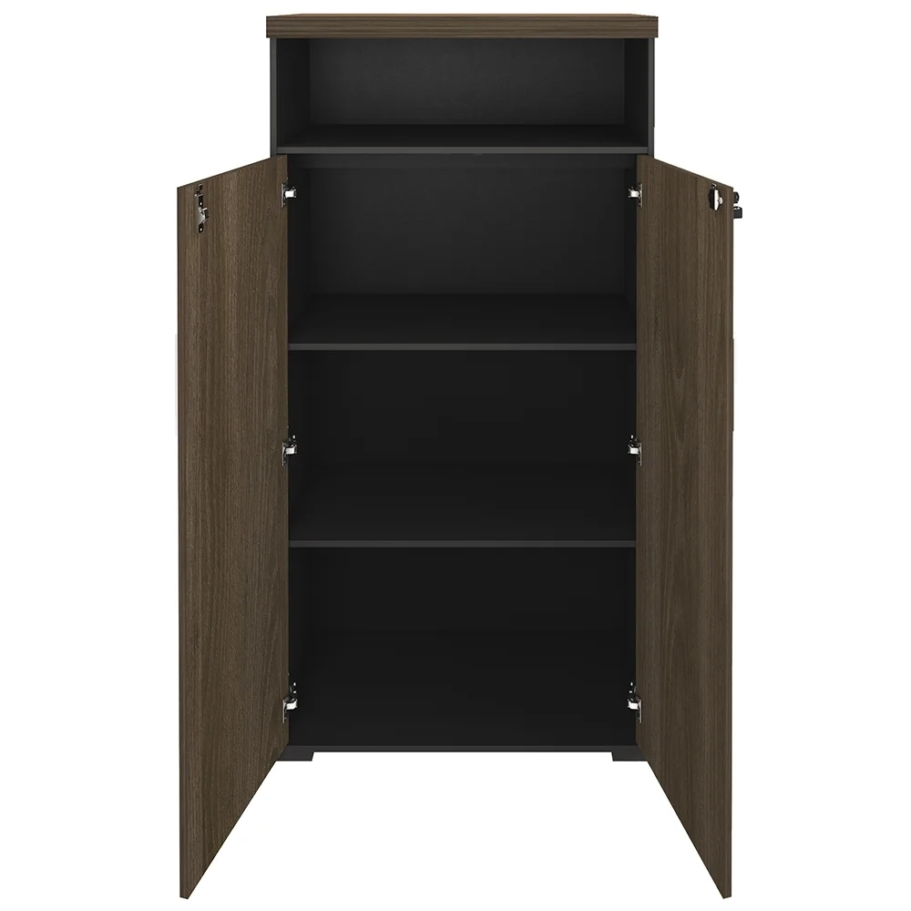 Conjunto Escritório Home Office 3 Peças Corp A06 Charuto/Preto - Mpozenato