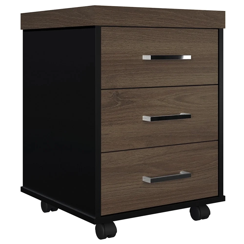 Conjunto Escritório Home Office 5 Peças Corp A06 Charuto/Preto - Mpozenato