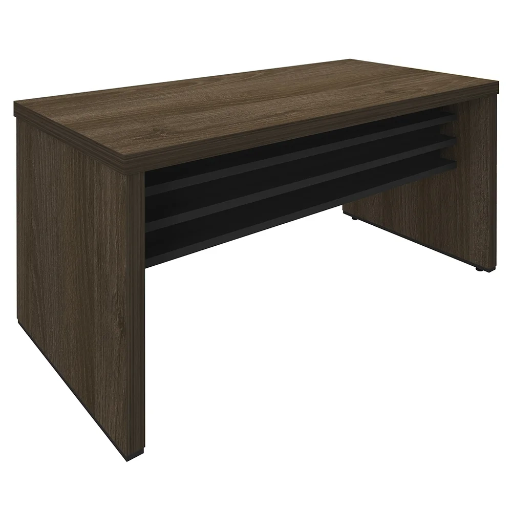 Conjunto Escritório Home Office 5 Peças Corp A06 Charuto/Preto - Mpozenato