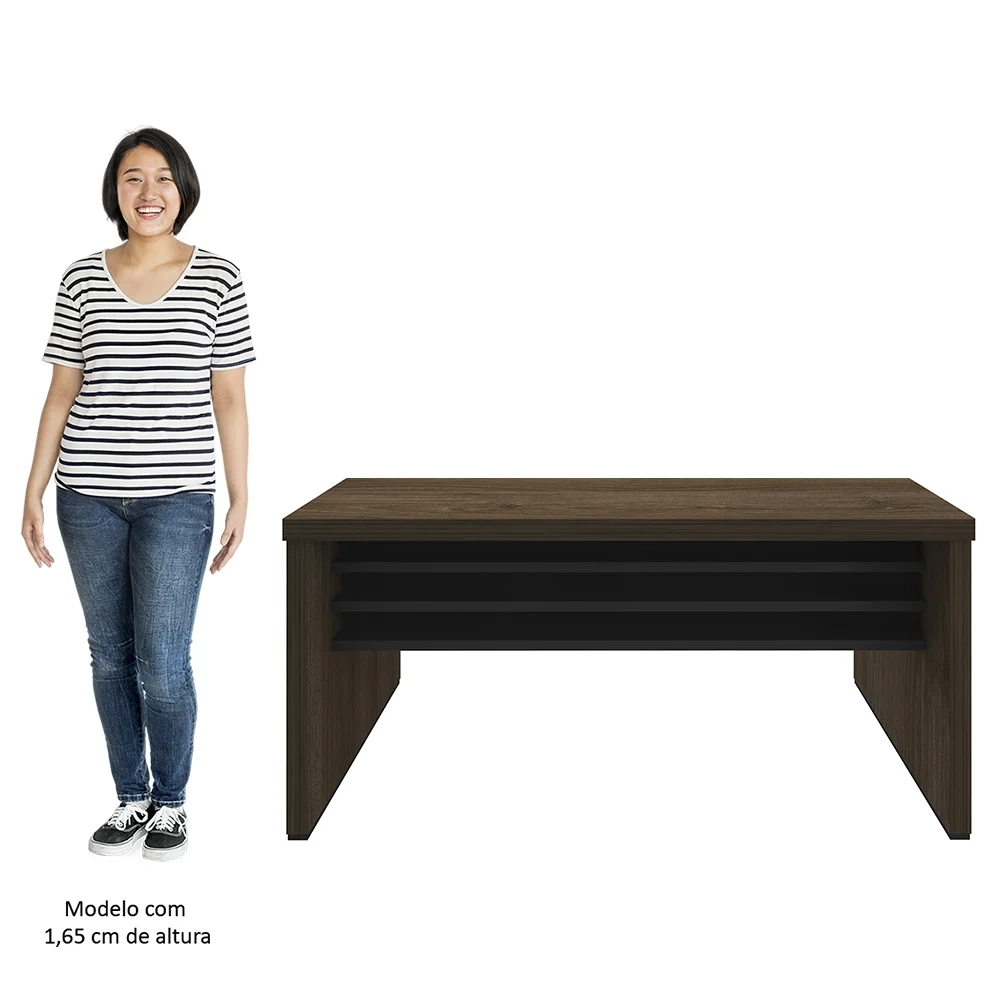 Conjunto Escritório Home Office 5 Peças Corp A06 Charuto/Preto - Mpozenato