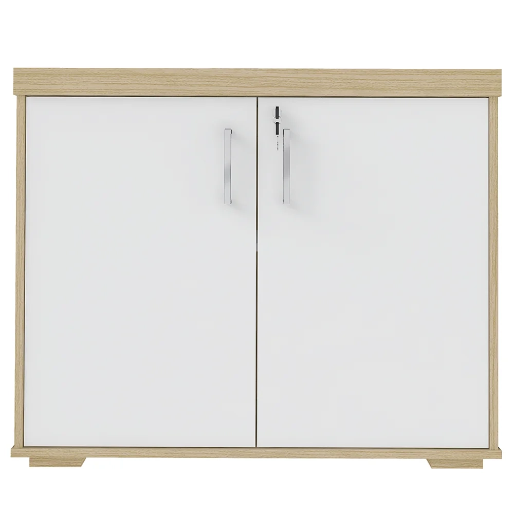 Conjunto Escritório Home Office 5 Peças Corp A06 Carvalho/Branco - Mpozenato