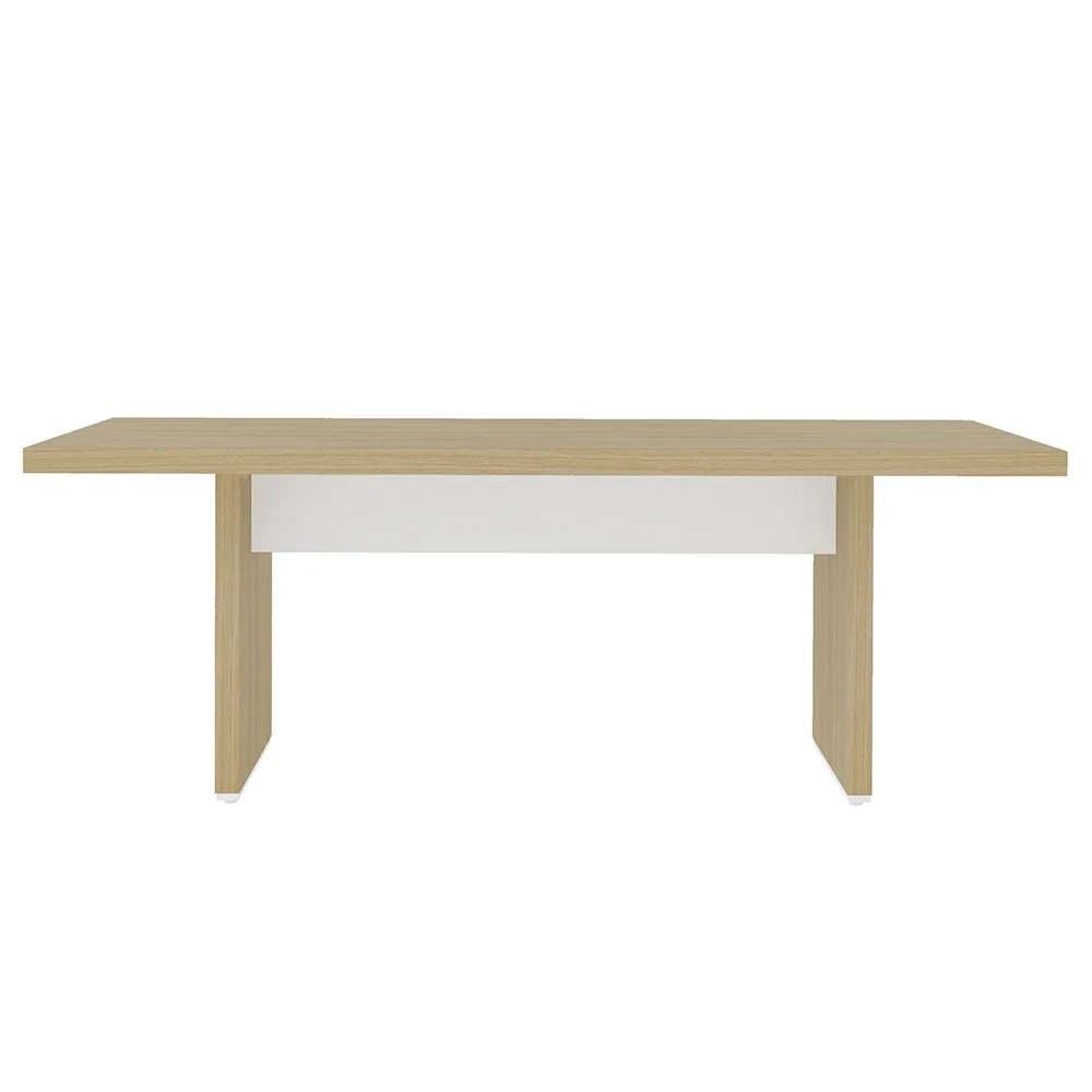 Kit 2 Mesas de Escritório Reunião 200cm Corp A06 Carvalho/Branco - Mpozenato