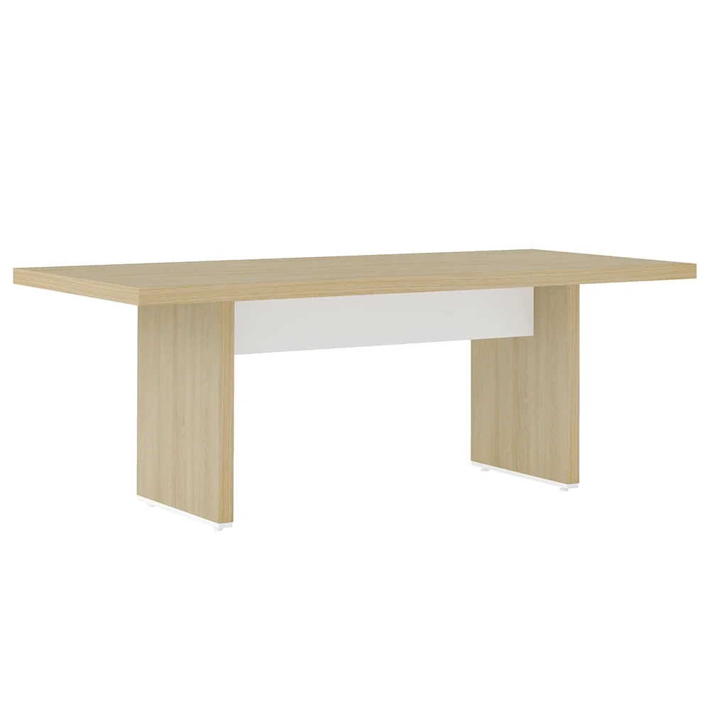 Kit 2 Mesas de Escritório Reunião 200cm Corp A06 Carvalho/Branco - Mpozenato