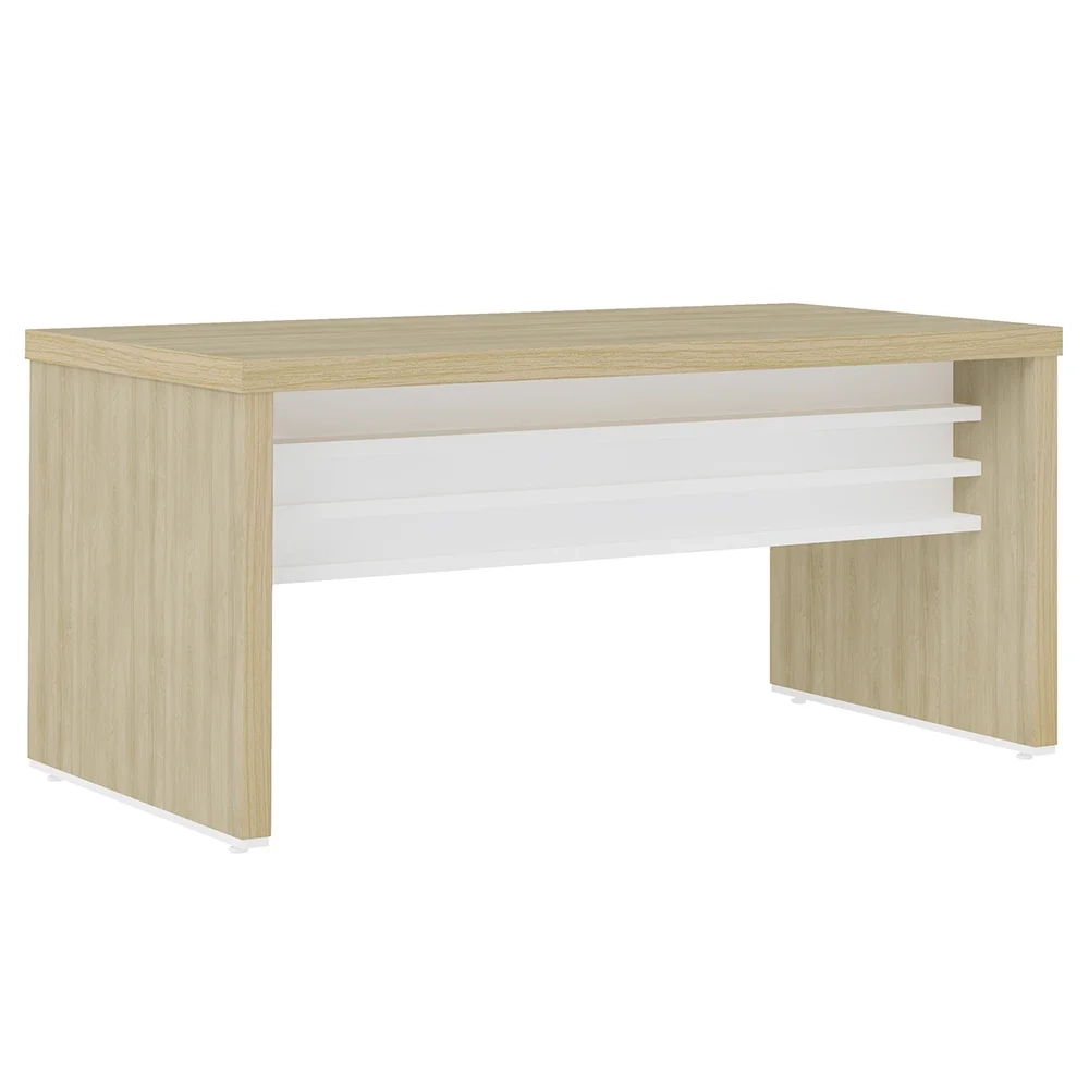 Conjunto Escritório Completo 5 Peças Corp A06 Carvalho/Branco - Mpozenato