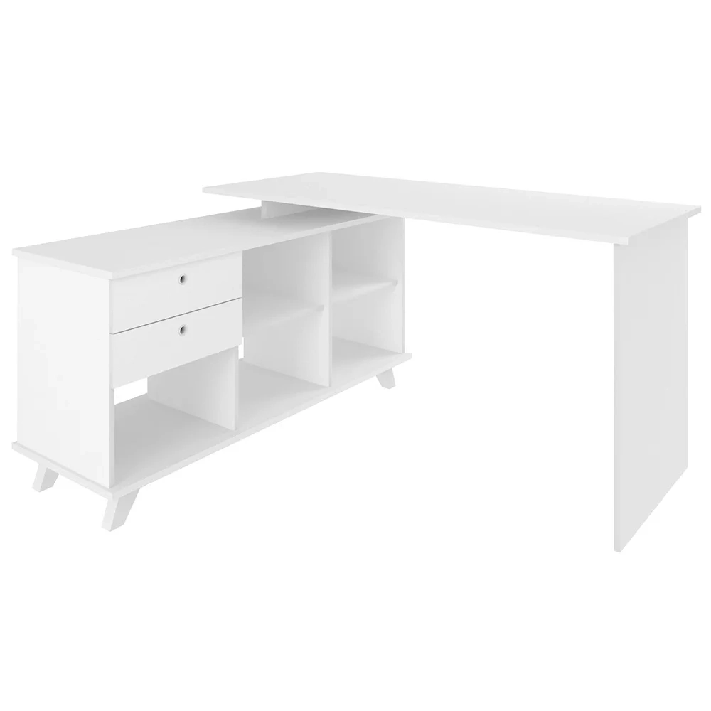 Conjunto Escritório Home Office 4 Peças Golden A06 Branco - Mpozenato
