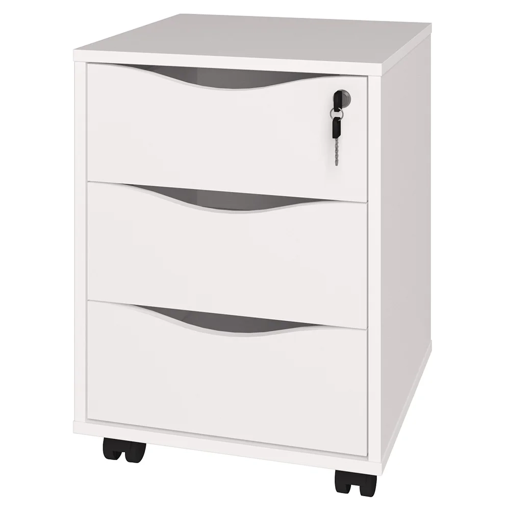 Conjunto Escritório Home Office 4 Peças Golden A06 Branco - Mpozenato