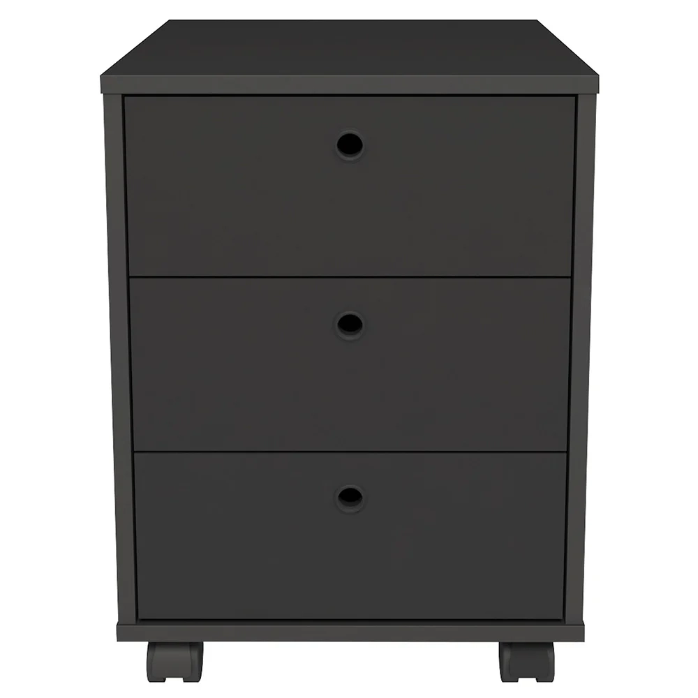 Conjunto Escritório Home Office 4 Peças Lux Industrial A06 Freijó/Preto - Mpozenato