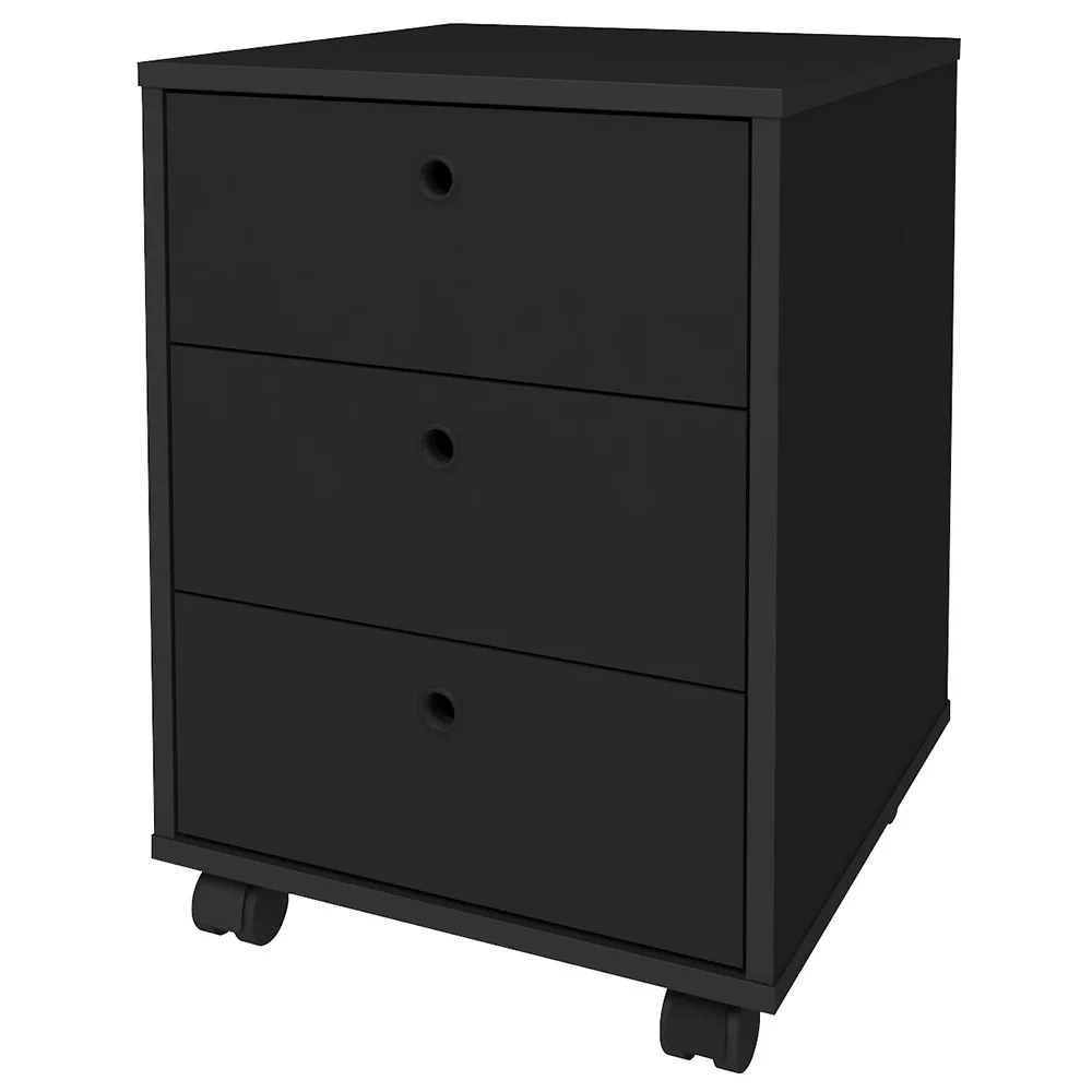 Conjunto Escritório Home Office 4 Peças Lux Industrial A06 Freijó/Preto - Mpozenato