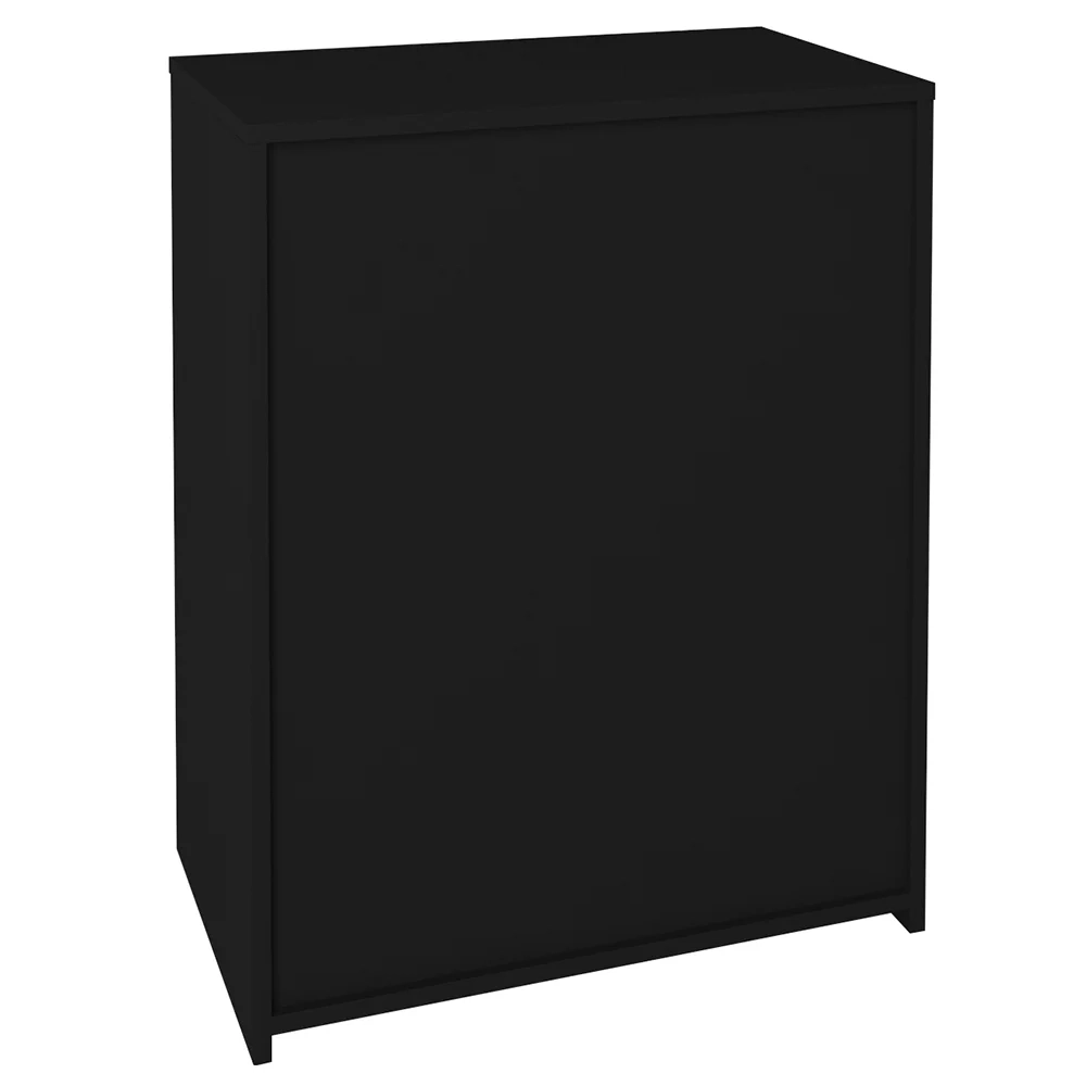 Kit 2 Balcão para Escritório Café 60cm 2 Portas Look A06 Preto - Mpozenato