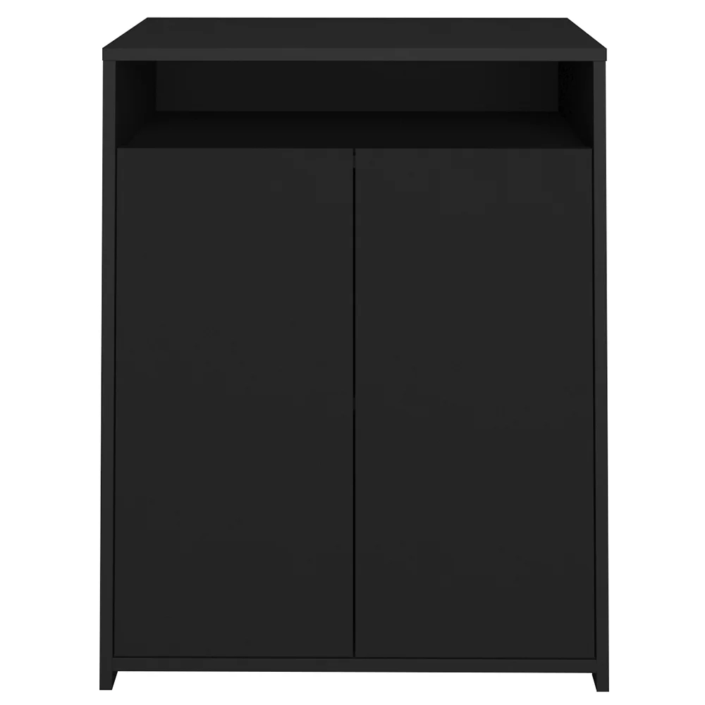 Kit 2 Balcão para Escritório Café 60cm 2 Portas Look A06 Preto - Mpozenato