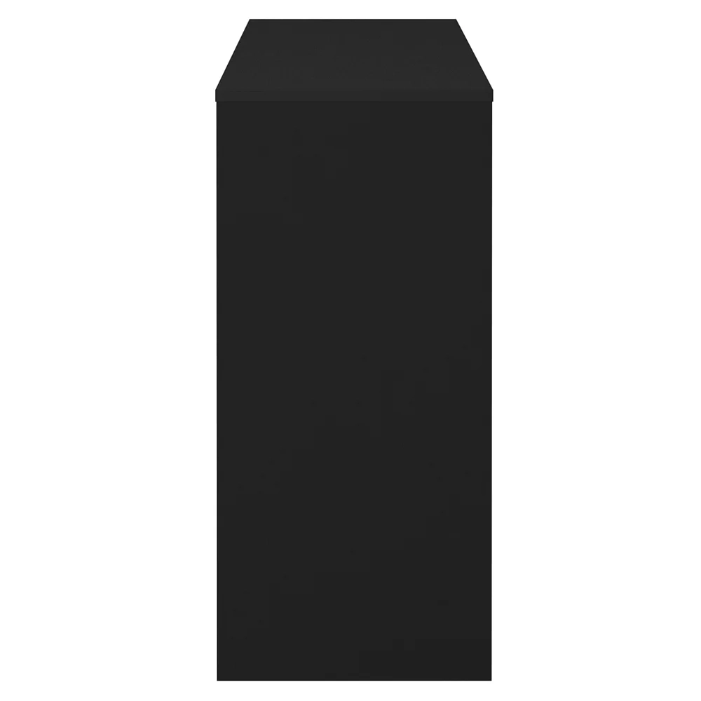 Kit 2 Balcão para Escritório Café 60cm 2 Portas Look A06 Preto - Mpozenato