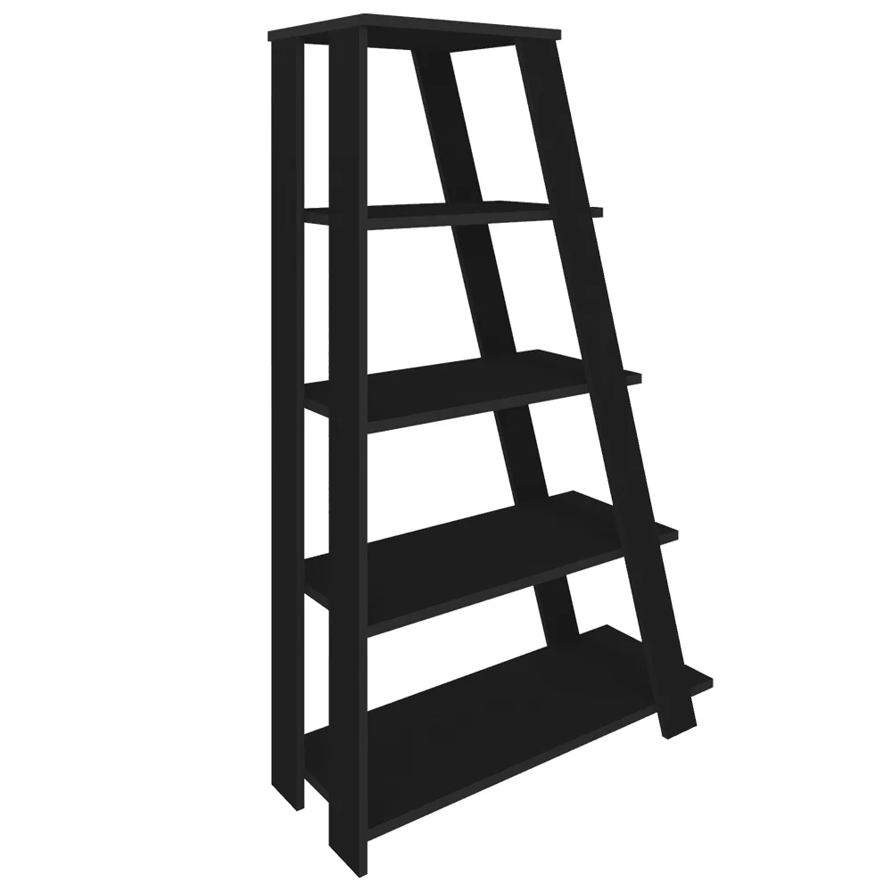 Kit 2 Estante Multiuso Decorativa 5 Prateleiras Stela A06 Preto - Mpozenato 