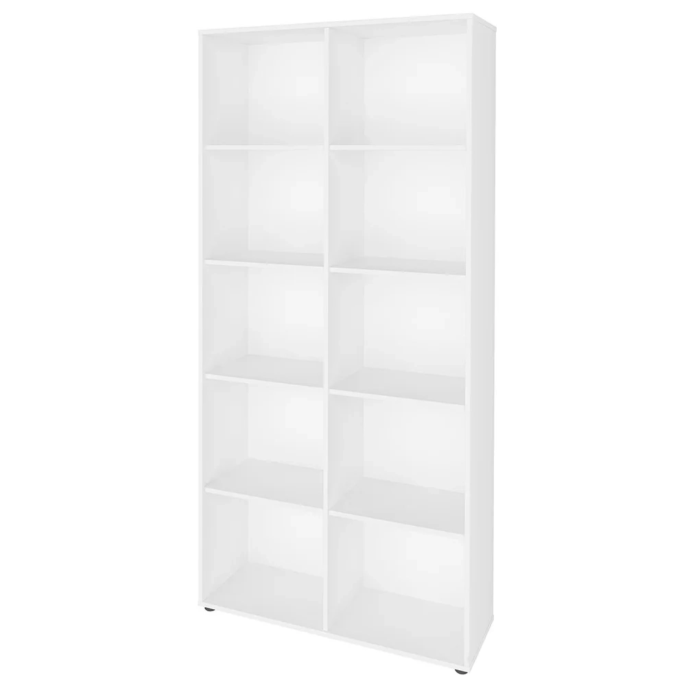 Mesa Escrivaninha Lagan e Estante Livreiro 90x187cm Lean A06 Branco - Mpozenato