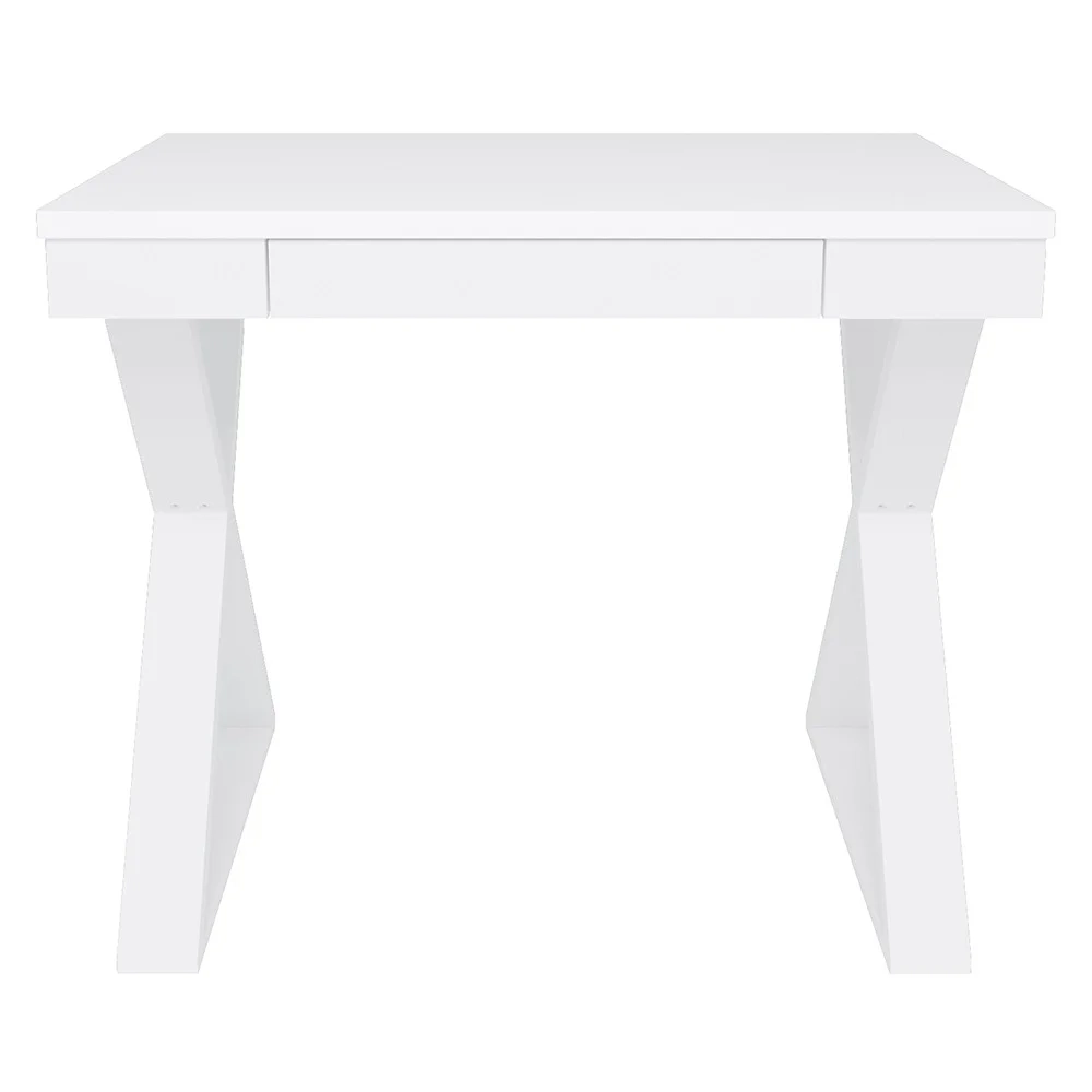 Mesa Escrivaninha 90cm Veneti e Estante Livreiro 45x81cm Lean A06 Branco - Mpozenato