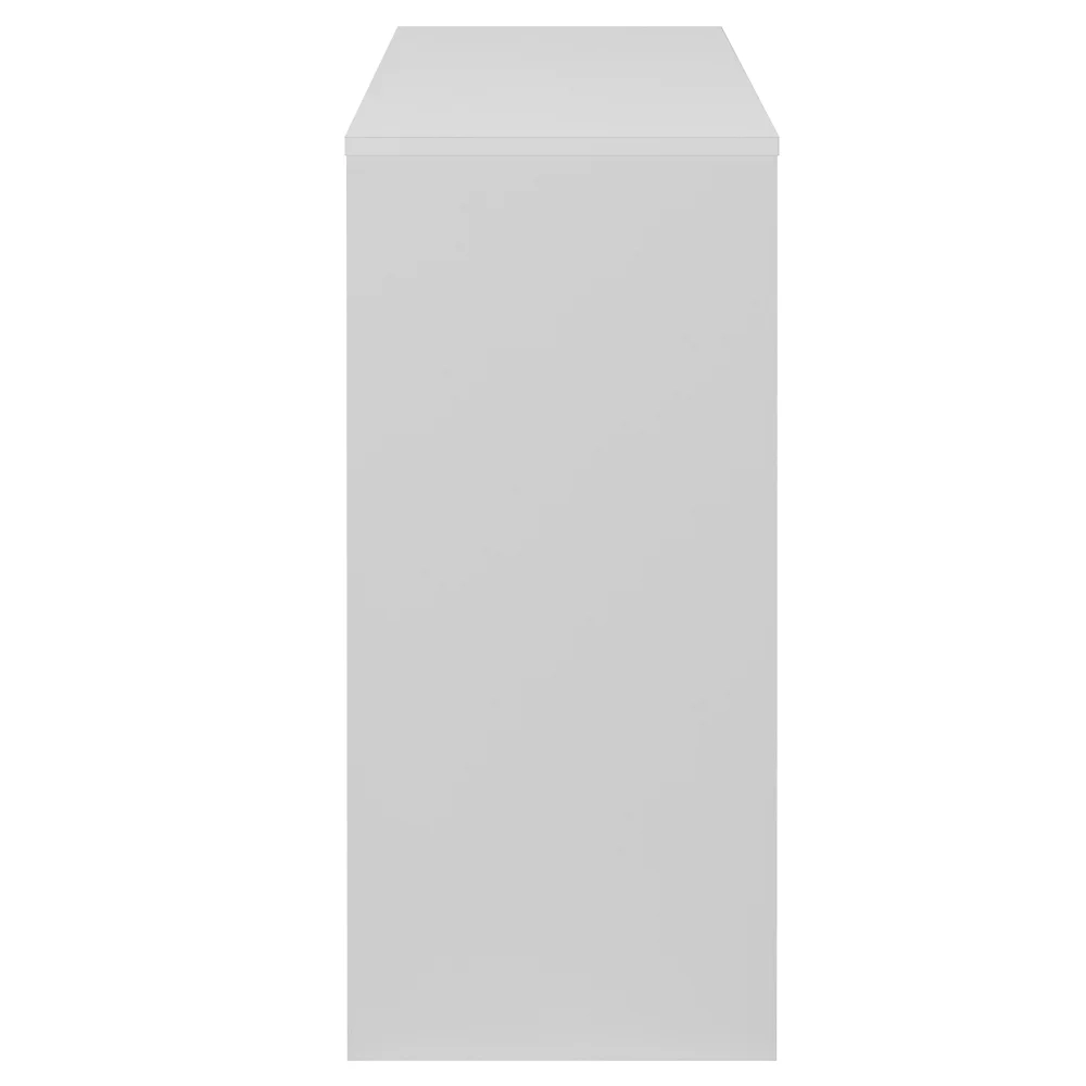 Mesa Escrivaninha em L Eron e Balcão 60cm 2 Portas Look A06 Branco - Mpozenato