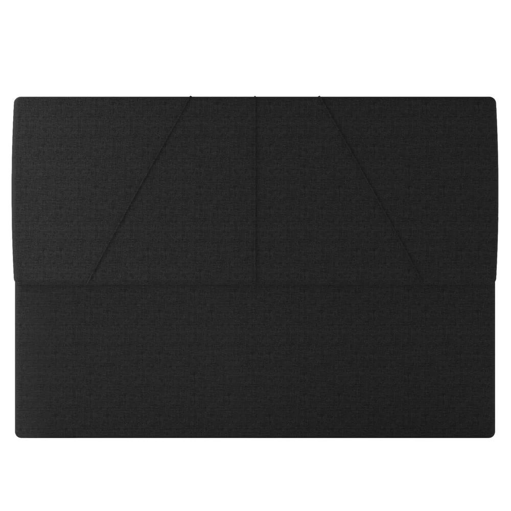 Cama Casal com Cabeceira 145cm Pés Metálicos Elisa S05 Linho Preto - Mpozenato