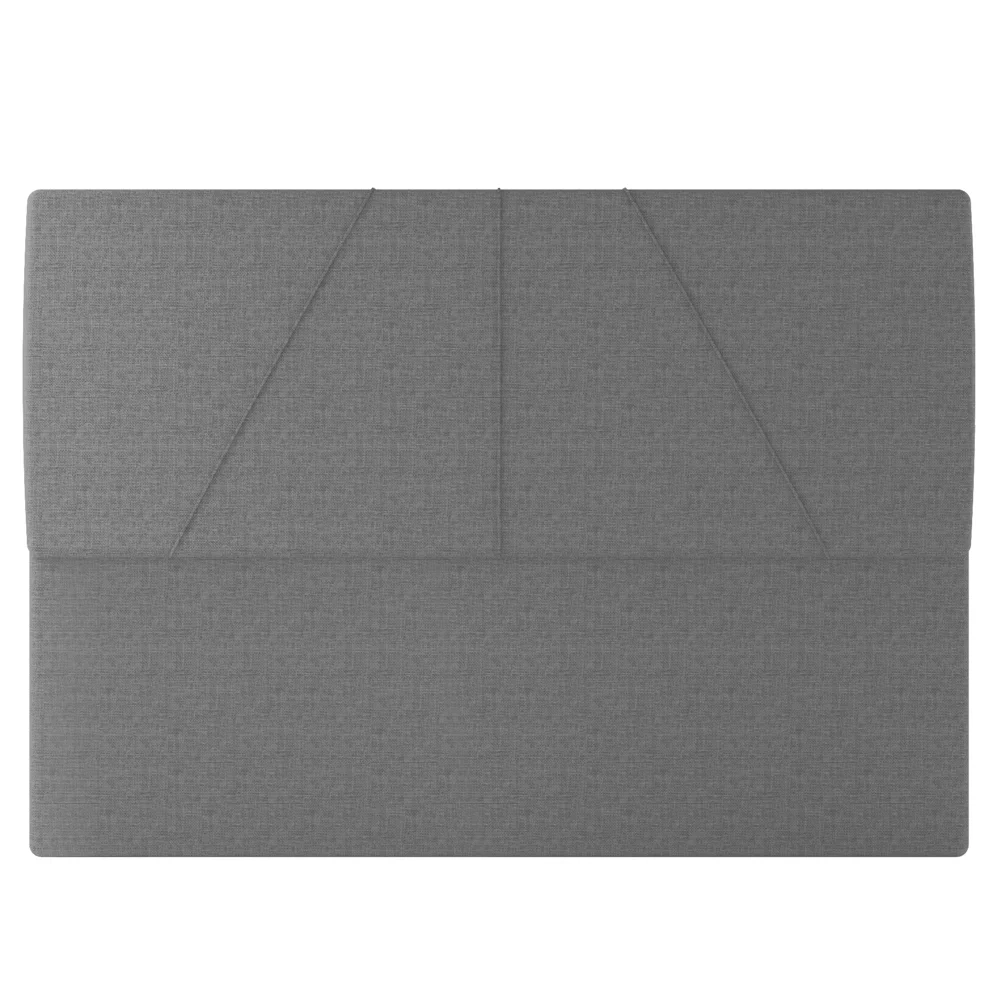 Cama Casal com Cabeceira 145cm Pés Metálicos Elisa S05 Linho Cinza - Mpozenato