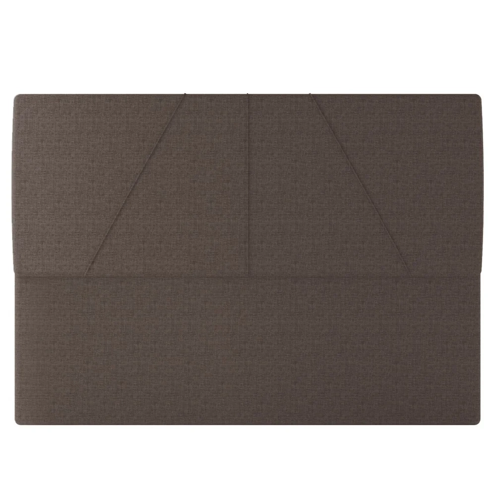 Cama Casal King com Cabeceira 199cm Pés Metálicos Elisa S05 Linho Marrom - Mpozenato