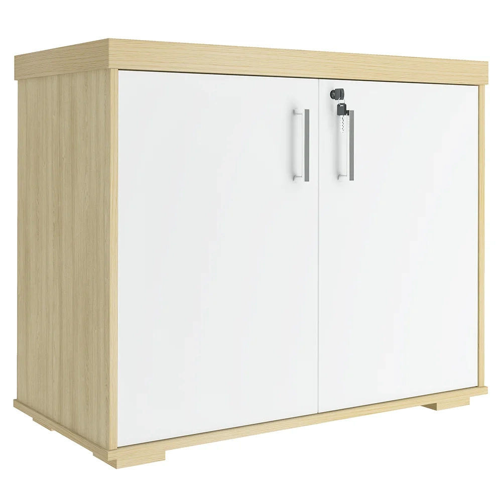 Conjunto Escritório Home Office 3 Peças Mesa Diretor Corp A06 Carvalho/Branco - Mpozenato