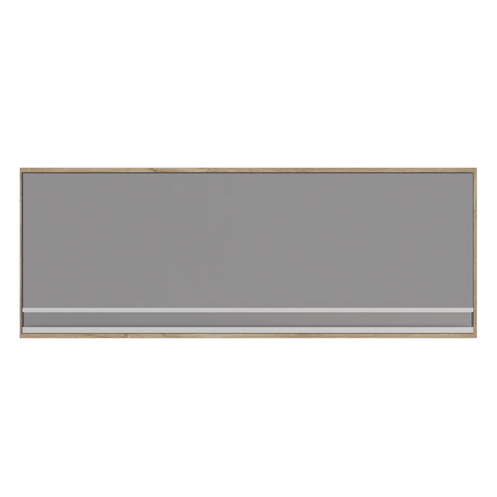 Armário de Cozinha Modulado de Canto 7 Peças CP21 com Pia Inox Castanho/Cinza - Lumil