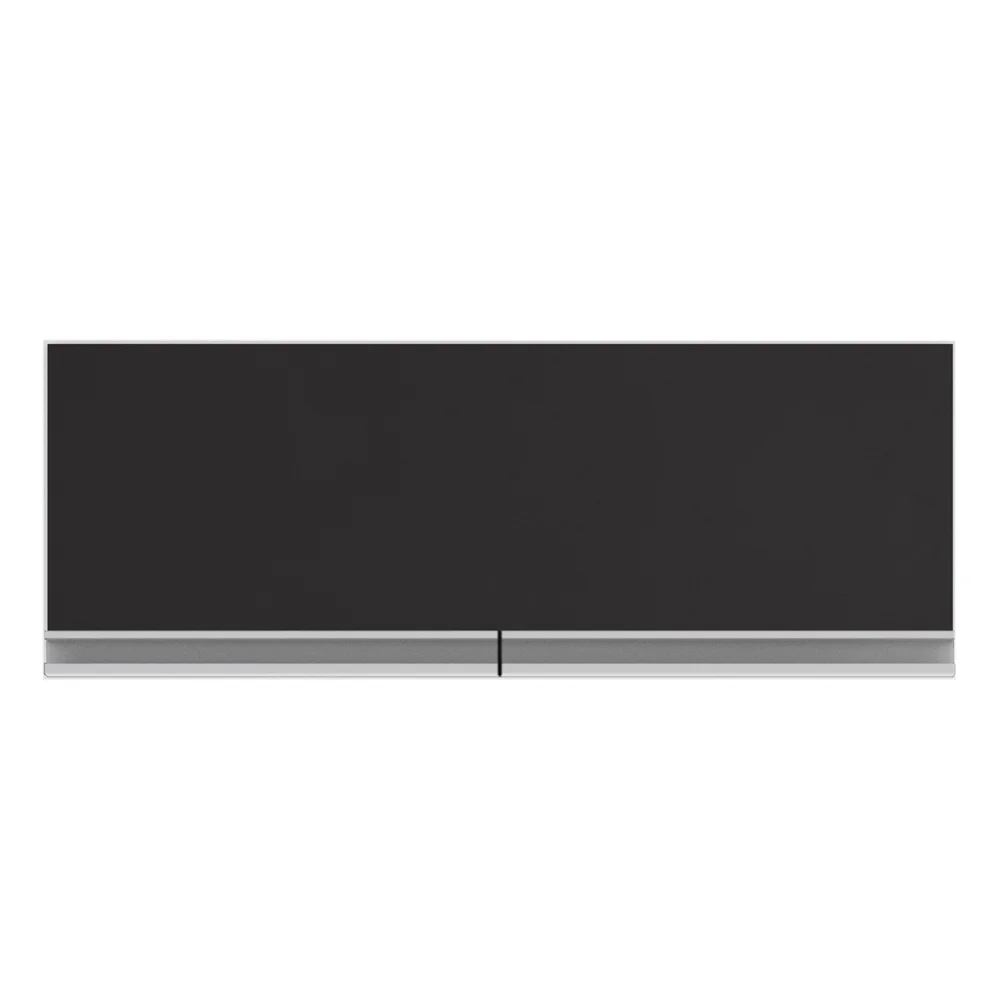 Armário de Cozinha Modulado de Canto 7 Peças CP22 Balcão sem Tampo Branco/Preto - Lumil