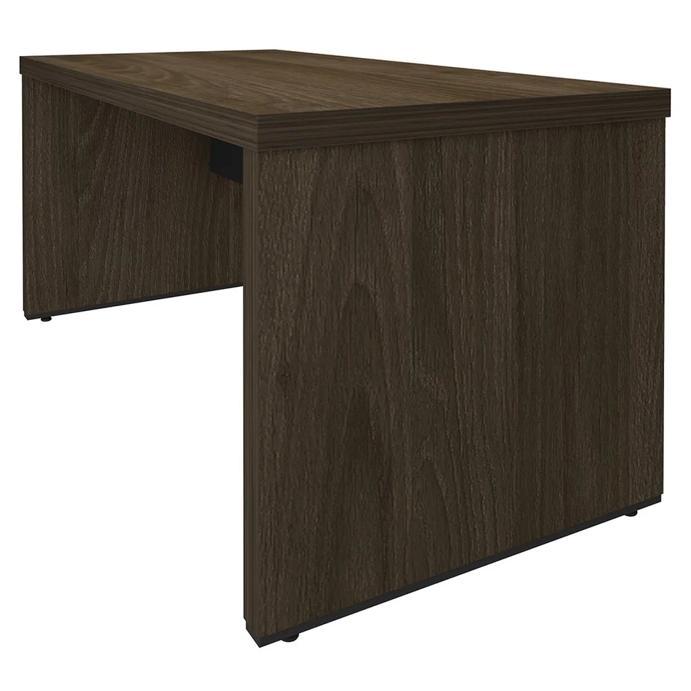 Conjunto Escritório 3 Peças Mesa 158cm Corp A06 Charuto/Preto - Mpozenato